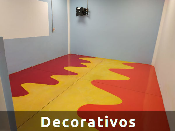 Piso decorativo Piso epóxico decorativo